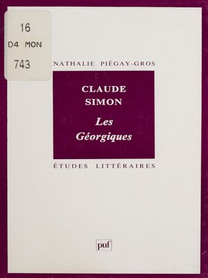 cover image of Claude Simon